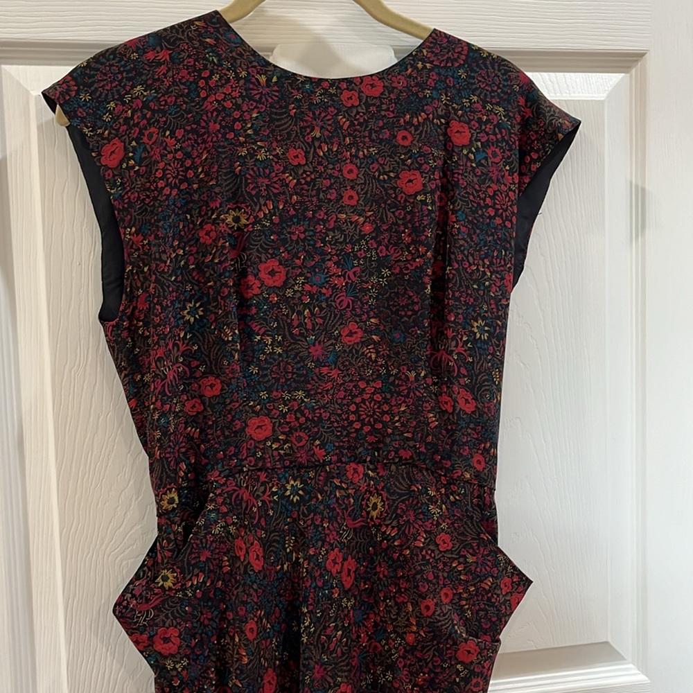 No.6 Floral Silk Dress with deep V back